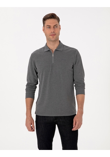 Pierre Cardin Erkek Antrasit Melanj Sweatshirt 50314046-vr081 Antrasit Melanj