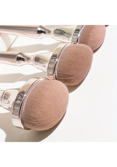 Honeybeeshop 9 Parça Sarhoş Altın Makyaj Fırça Seti Yumuşak Kıllar Pudra Allık Fondöten Tüm Ciltler