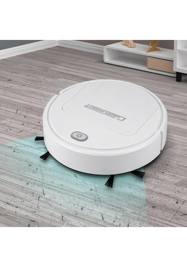 Reedark Siyah 3'lü İşlevli Zeka Robot Süpürgesi - Güçlü Emme, Süpürme + Mopping, İnce Tasarım, Sessiz Çalışma Siyah