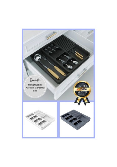 Genişleyebilir Kaşıklık Ve Bıçaklık Seti Ayarlanabilir Mutfak Çekmece Çok Gözlü Düzenleyici Diğer