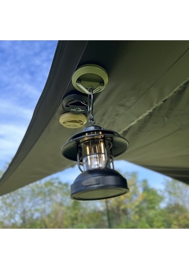 Ebitda Küçük Ve Kolay Kurulan Cool Camp Cf-a208 Kamp Çadırı, Manyetik Kanca Ile Skywalf Kamp Işığı Asılı, Haki Haki