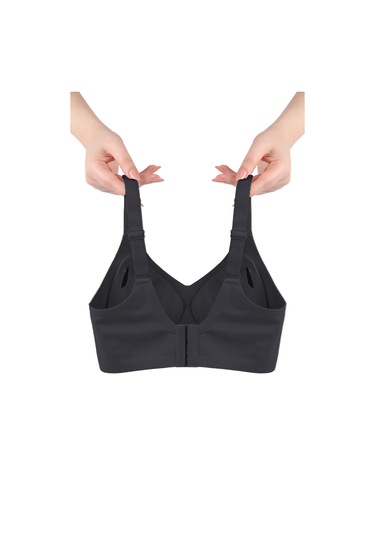 Balensiz Lazer Dikişsiz Görünmez Çıkarılabilir Pedli Toparlayıcı Sütyen Siyah