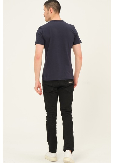 T8592 Dewberry Erkek T-shırt-lacivert Lacivert