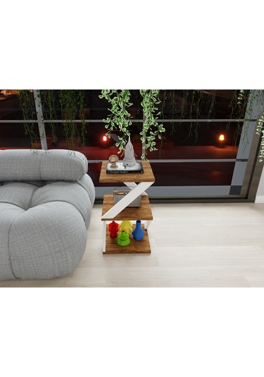 Bubon Yan Sehpa Amalfi Beyaz