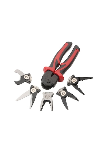 Jialan Kombinasyon Değiştirilebilir Pense Seti 5-in-1 Siyah Ve