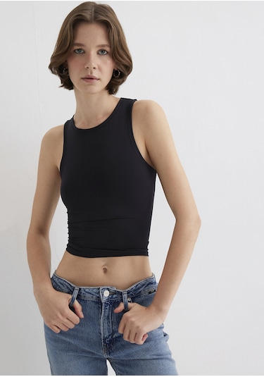 Mavi - Halter Yaka Siyah Poliamid Atlet 1613499-900 Siyah