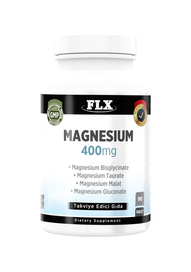Magnezyum Elementleri Magnesium Bisglisinat Malat Taurat Glukonat 90 Tablet