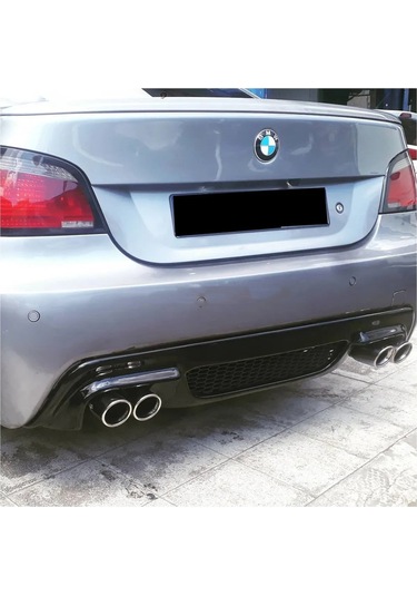 Bmw E60 - M5 - Rieger - Difüzör Sağ Sol Çift Çıkış Piano Black Vakum 2003-2010