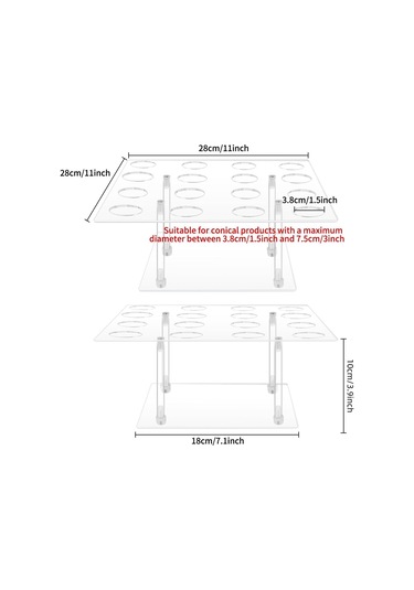 Homyl Akrilik Dondurma Koni Tutucu Suşi El Rulo Rafı Taban Temizlemek