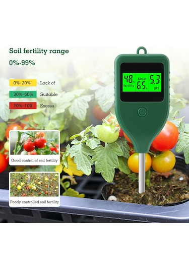 Hallow Lepmerk-3 İn 1 Toprak Ph Ölçer Toprak Nem Ölçer Çiftlik Bahçe E24928