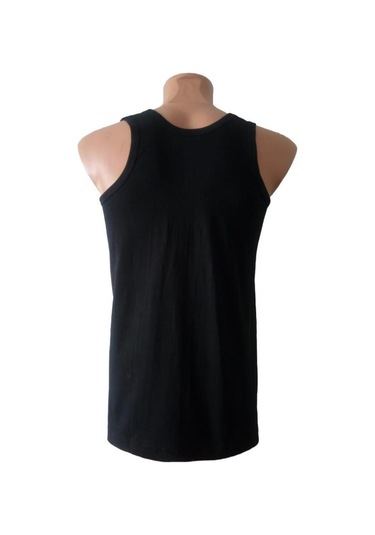 12 Li Paket Nazar Yıldız Erkek Penye Atlet Renk Seçenekli Siyah