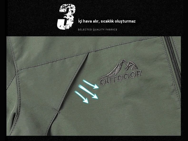 Erkekler İçin Modaya Uygun Dağcılık Rüzgarlık Ceketi Mavi