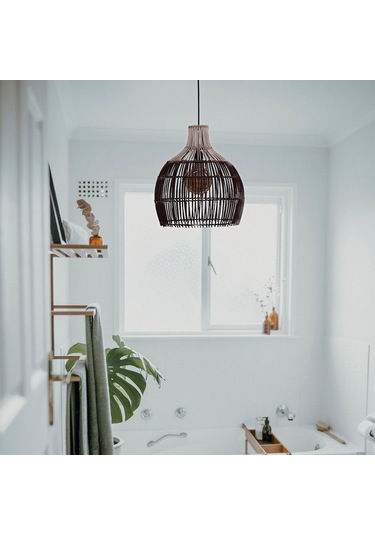 Rattan Avize Bambu Sarkıt Swiss Alaca