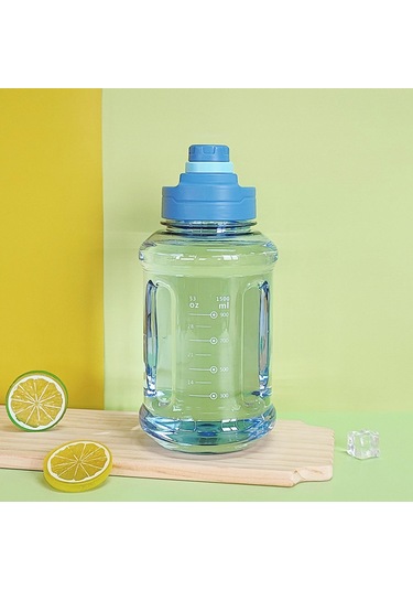 Suntek Spor Ve Seyahat Için Büyük Su Şişesi 1500ml 11x24cm Mavi