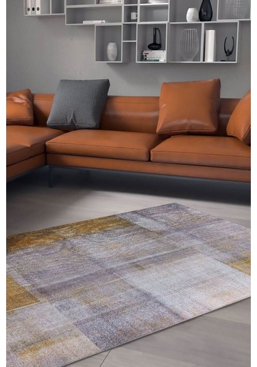 Funk Modern Dokuma Taban Dekoratif Gri Halı (Al 10)