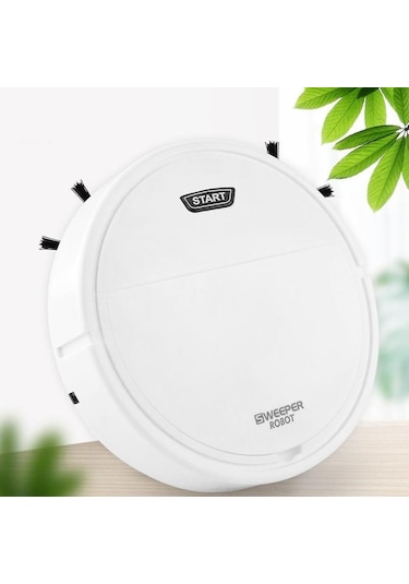 Geeroyoo Akıllı Otomatik Yıkama Süpürme Robotu Evcil Hayvan Tüyü Temizleyici Sert Zemin Halı Siyah