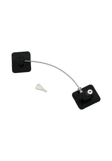 Siyah Plaka Halatlı Emniyet Kilit 5x6cm Yapışkanlı Montaj 2pc Çok Renkli