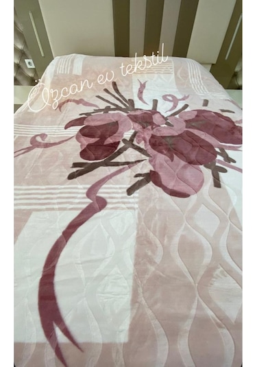 Sarar Çift Kişilik Battaniye-monolya Pudra Sarar3 Çok Renkli