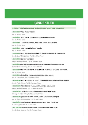 Adli Tıp Ve Adli Bilimler Akıl Notları