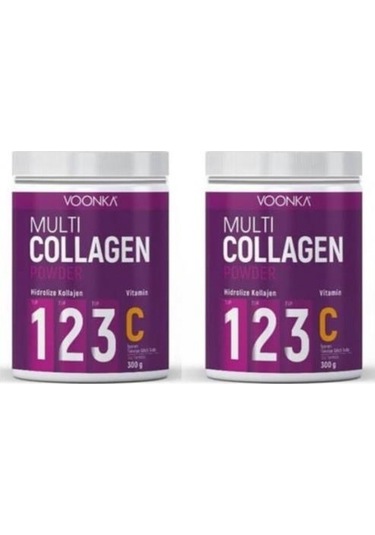 Voonkaa Multi Collagen Powder Vitamin C 300 Gr X 2 Adet