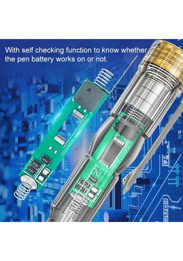 Yifomall Çift Led'li Ve Sesli Uyarılı Profesyonel Elektrik Test Kalemi - 70-250v Arası Voltaj Ölçümü