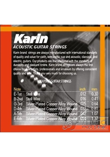 Karin Akustik Gitar Teli