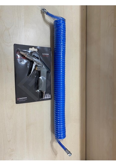 spiral hava hortumu 7,5  metre 5x8+metal hava tabancası