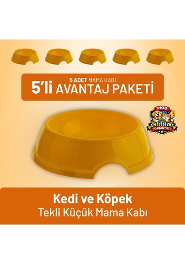 Kedi Ve Köpek Tekli Küçük Mama Kabı - 5 Adet