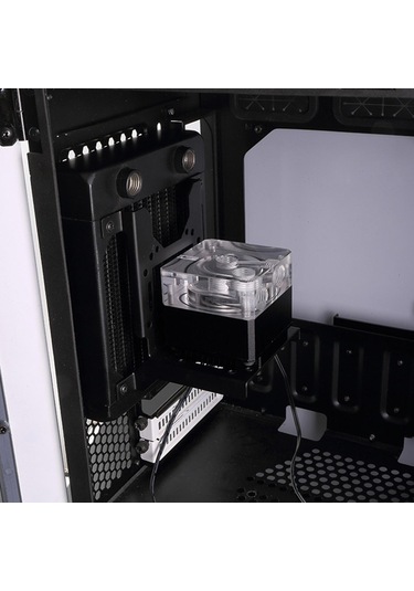 Siyah Pc Su Soğutma Pompası Radyatör Destek Tutucu Drenaj Tankı Rezervuar Montaj Braketi Standı Isı Emici Fan Tutucu