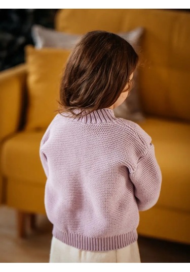 Aishah Kids Kız Çocuk İçin Örgü Sonbahar Kazağı 137624184 Leylak