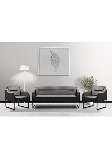 Ofiscombin Ofis Büro Koltuk Kanepe Oturma Takımı Ofis Koltuğu Gruplar Toskano Antrasit Felicia311