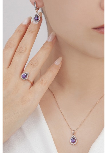 Agakulche Damla Model Set Elmas Montür S4-em 925