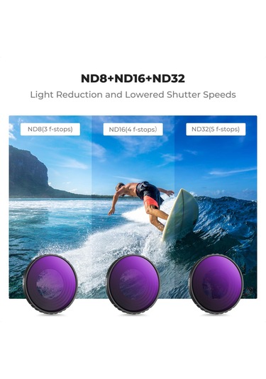 K&f Concept Cpl + Nd8 + Nd16 + Nd32 Filtre Seti Djı Osmo Action
