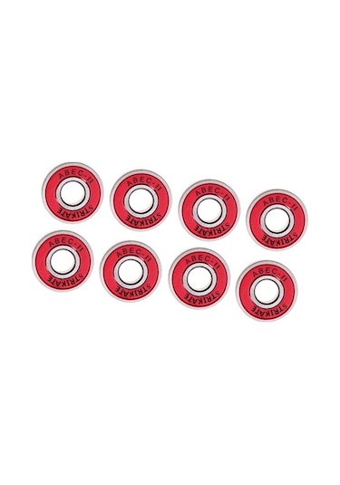 Trendooze Sürtünmesiz Rulmanları Paten Lot Kırmızı Kaykay Abec 8 11 Jo Kırmızı