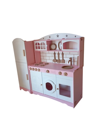 Mdf Boyalı 3 Kapaklı Mutfak Buzdolabı Seti