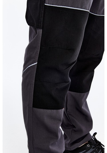 Uniprom İş Pantolonu Lizbon Plus Model Çok Cepli Harman Kumaş Füme Füme