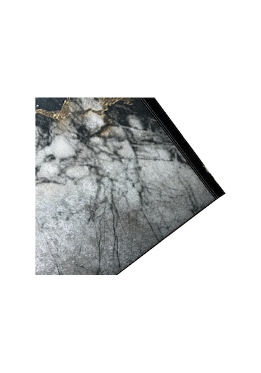 Dijital Kaymaz Yıkanabilir Gold Detaylı Modern Salon Halısı Mutfak Halısı Yolluk Balkon Halısı Gold