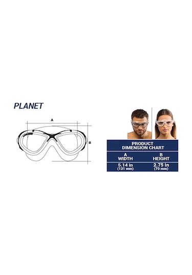 Parumarin Cressi Planet Black / Silver Yüzücü Gözlüğü
