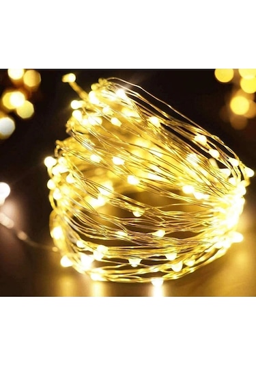Günışığı Peri Led Işık Sarı Işıklı Dekoratif Pilli Ledli Işık 3 M