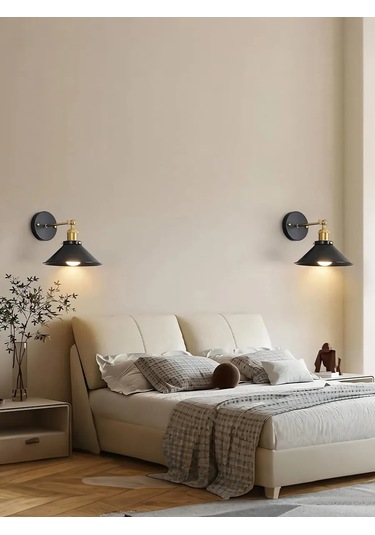 Yonlux Duvara Monte Lamba, Yatak Odası, Antre, Loft İçin E27contacto 443782448 Siyah