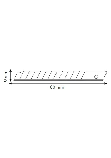 9mm Dar Maket Bıçağı Yedeği 10'lu 1 Paket