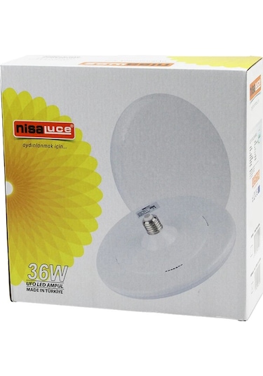 Nisaluce Eamp-063/kb 36w E27 Ufo Tipi Led Lamba Ampul Kristal Desenli Mika Pls.kapak 6400k - 3240lüm