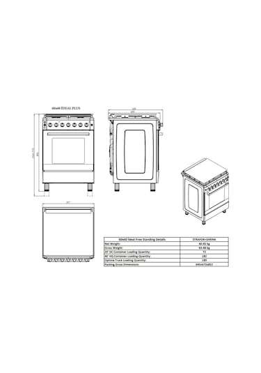 Gl General GLD 022RK - GLF 6040RK 60 CM Kuzine Set Krem