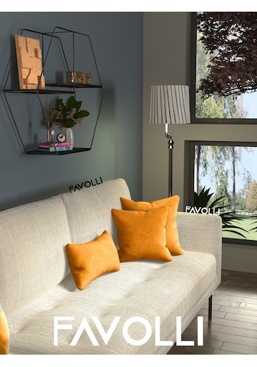 Kadife Dokulu Mandalina Turuncusu Kırlent Kılıfı Dream Serisi Punch Için Uygun Gizli Fermuar Mandalina Turuncusu