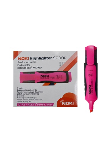 Noki Fosforlu Kalem 10 Adet Pembe