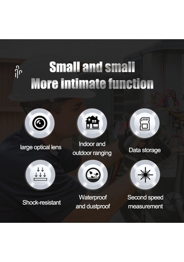 Pazly C80 Lazerli Mesafe Ölçer - 80m/262ft Profesyonel Hassas Ölçüm, Alan/hacim/çift Pisagor/sürekli Mod