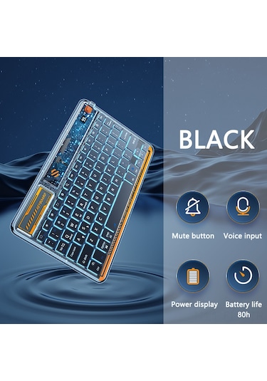 Xindoker "mini Bluetooth Klavye - Rainbow Aydınlatmalı, Çoklu Cihaz Uyumlu, Taşınabilir Ve Kablosuz"