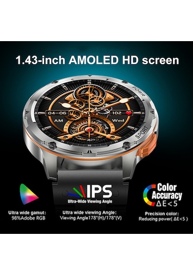 Larens 1.43'' Amoled Ekran Outdoor Sport Akıllı Saat
