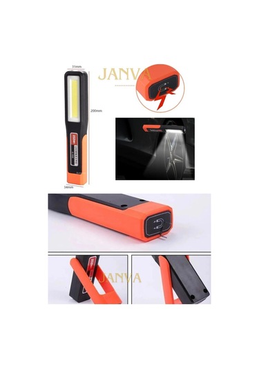 Pasajdanal Profesyonel Acil Durum Tamirci Feneri Mıknatıslı Şarjlı Sarı