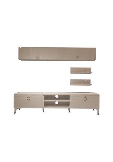 Decoraktiv Eko 5 Mdf Dvd Gold Tv Ünitesi Tv Sehpası Beyaz